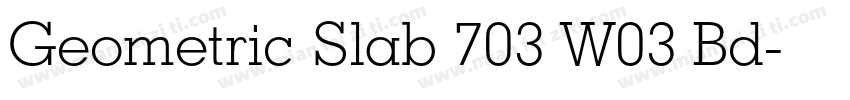 Geometric Slab 703 W03 Bd字体转换